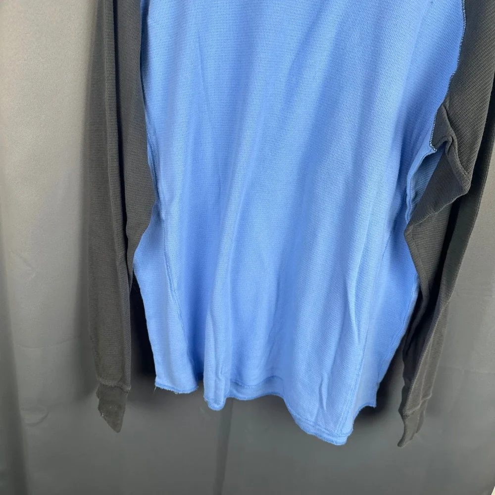 Nike UNC Tar Heels Men XL Waffle Knit Raglan Long Sleeve Shirt Blue Grey